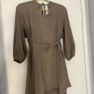 H&M Brown Long Sleeve Dress